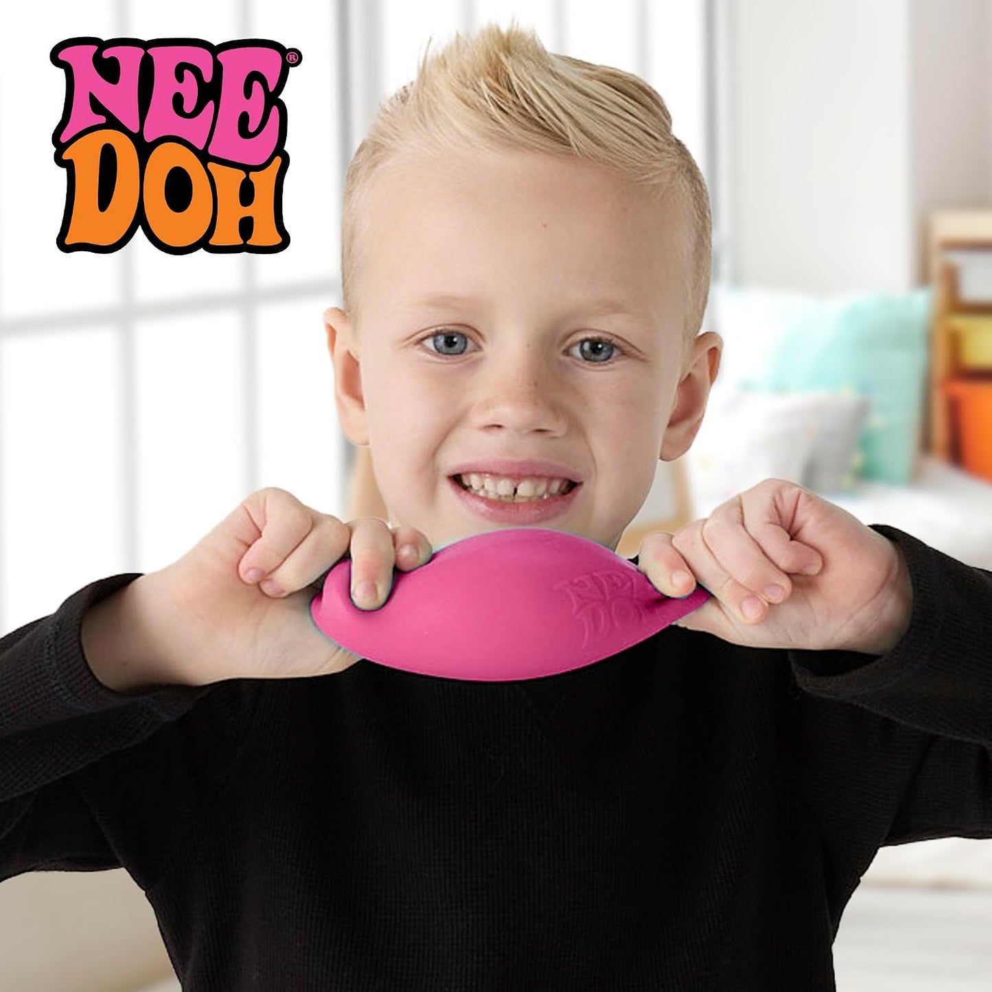 Schylling NeeDoh Original Groovy Glob - Sensory Fidget Toy - Pink - Ages 3 to Adult , 1 Count ( Pack of 1)