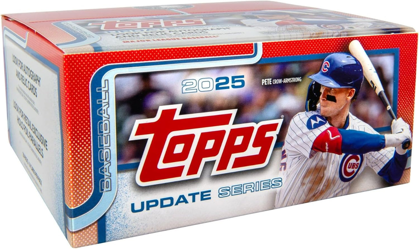 2025 Topps Updates Baseball Trading Cards 20ct Booster Display Box, Look for Rookie Cards!