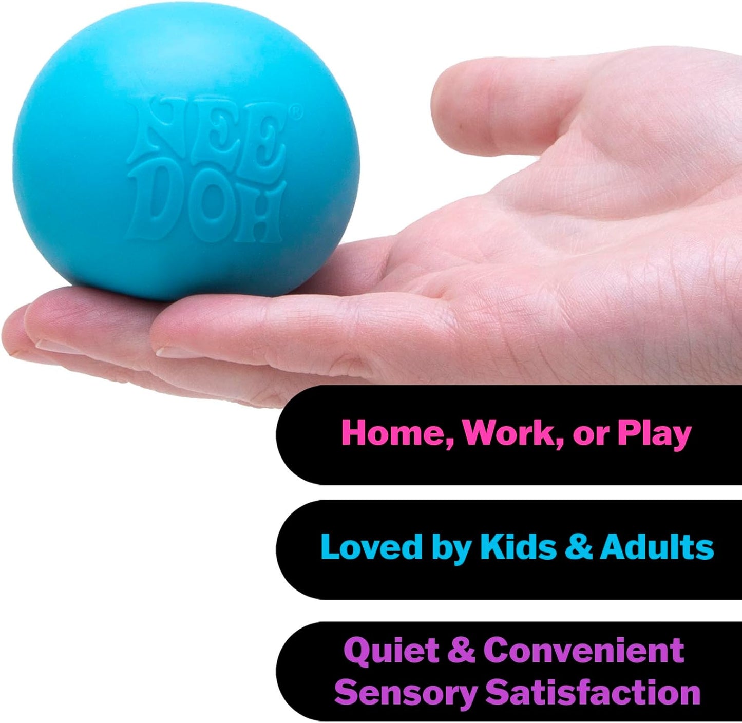 Schylling NeeDoh Original Groovy Glob - Sensory Fidget Toy - Blue - Ages 3 to Adult , 1 Count ( Pack of 1)