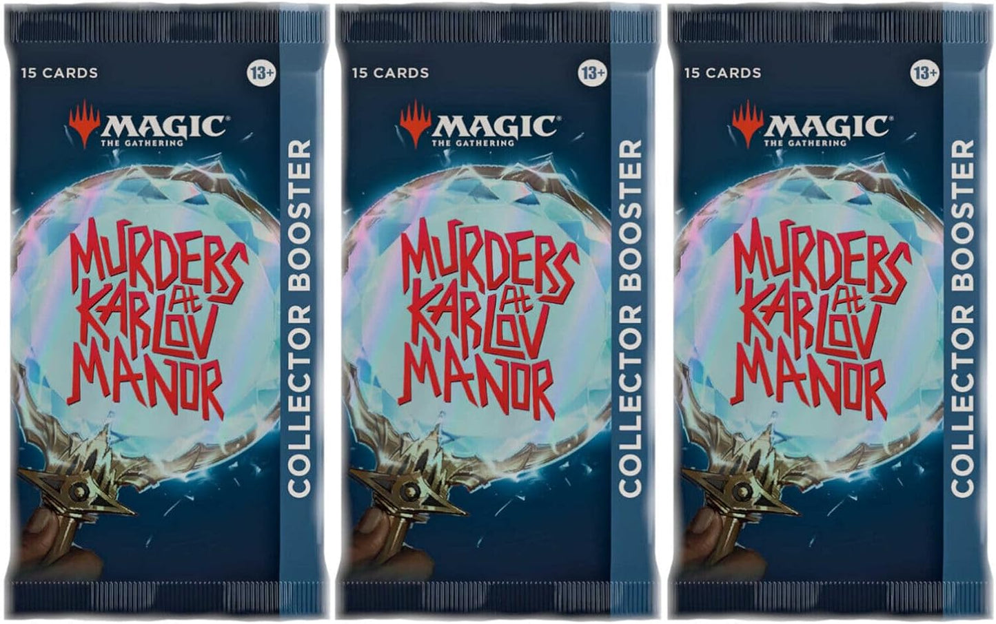 3 Packs MTG Collector Booster Pack Lot MTG Murder at Karlov Manor