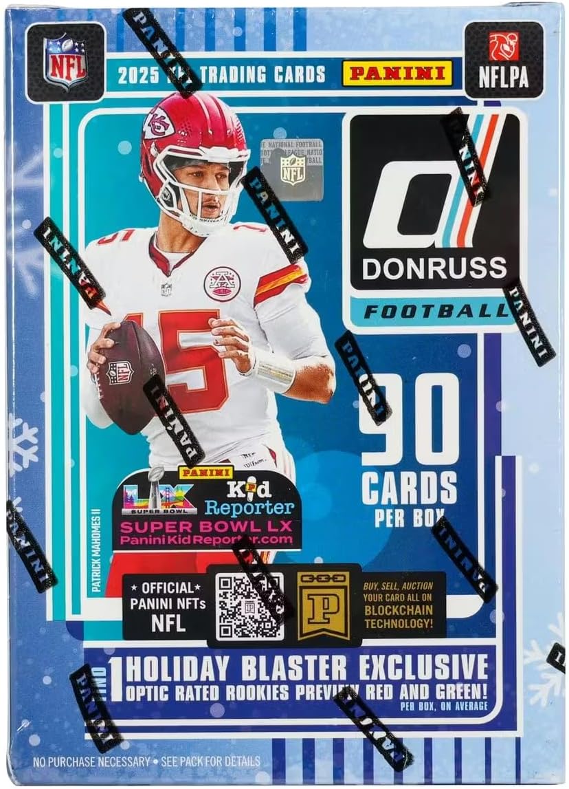 2025 Panini Donruss Football Holiday Trading Cards Blaster Box
