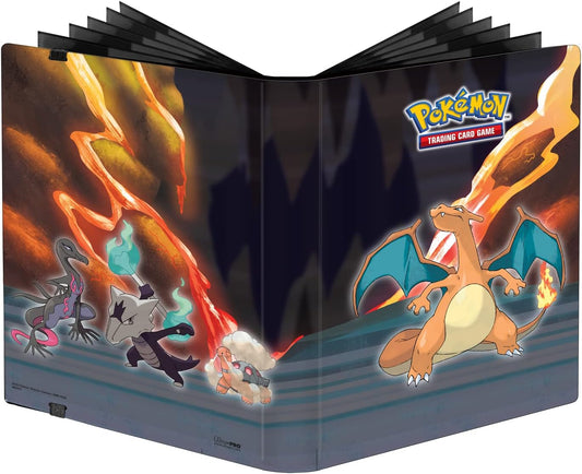Ultra PRO - Gallery Series: Scorching Summit 9-Pocket PRO-Binder for Pokémon ft. Charizard, Salazzle, Torkoal, & Alolan Marowak, Protect & Store Pokémon Cards, Gaming Cards, Collectible Cards