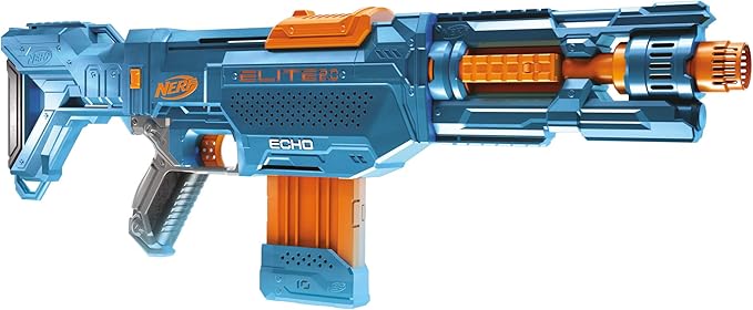 Nerf Elite 2.0 Echo CS-10 Blaster - 24 Official Darts, 10-Dart Clip, Removable Stock and Barrel Extension, 5 Tactical Rails