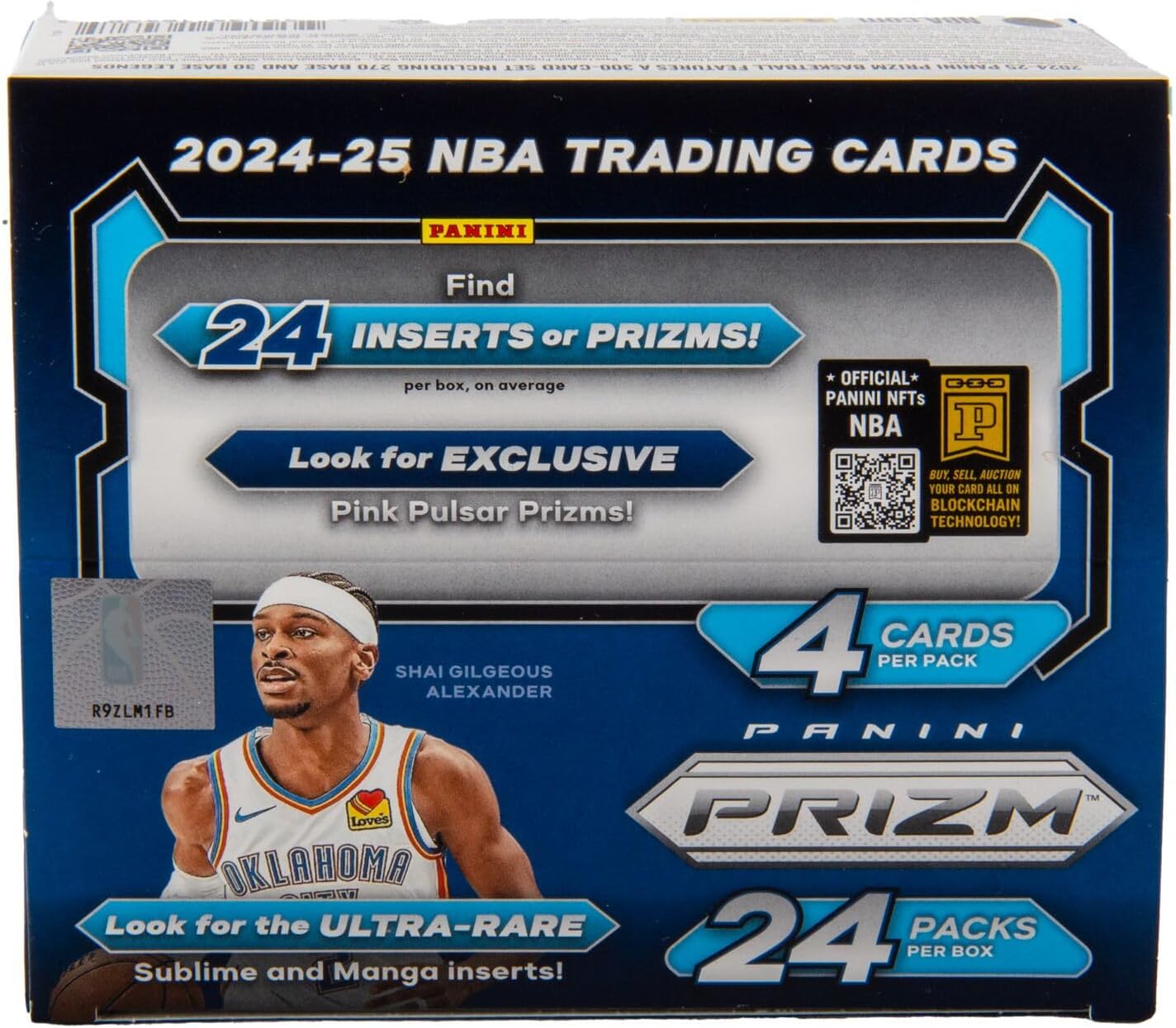 2024-25 Panini PRIZM Basketball Retail Box, 24 Packs per Box, 4 Cards per Pack