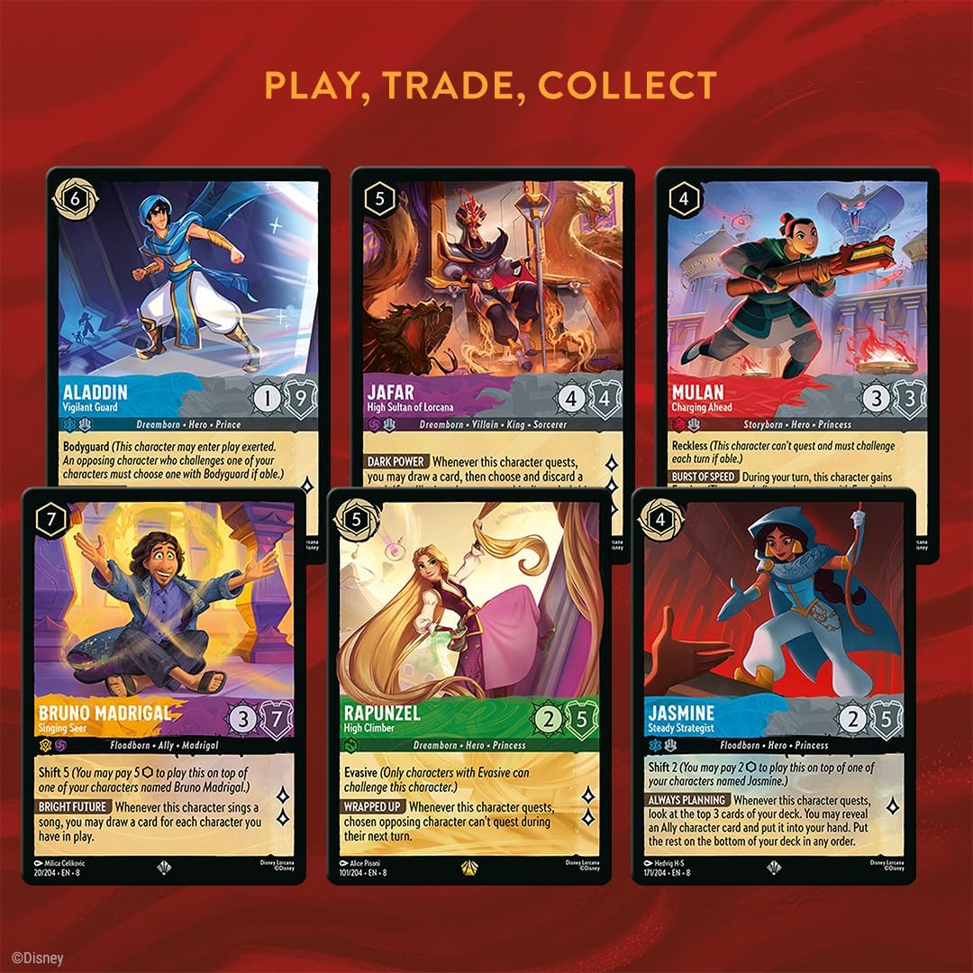 Ravensburger Disney Lorcana TCG: Reign of Jafar Single-Player Deck – Amber & Amethyst for Ages 8 and Up | Engaging Gameplay | Over 200 Original Disney Artworks