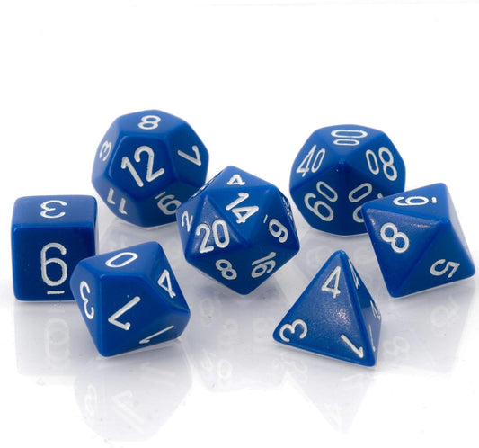 Chessex CHX25406 Dice-Opaque Blue/White Set