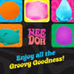 Schylling NeeDoh Groovy Jewel - Sensory Toy - Satisfying Super Sparkly Liquid Filling - Ages 3 and Up - Color May Vary