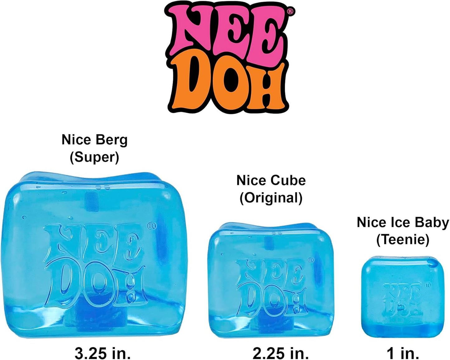 Schylling NeeDoh Nice Berg - Giant NeeDoh Nice Cube - Sensory Squeeze Toy with a Super Solid Squish
