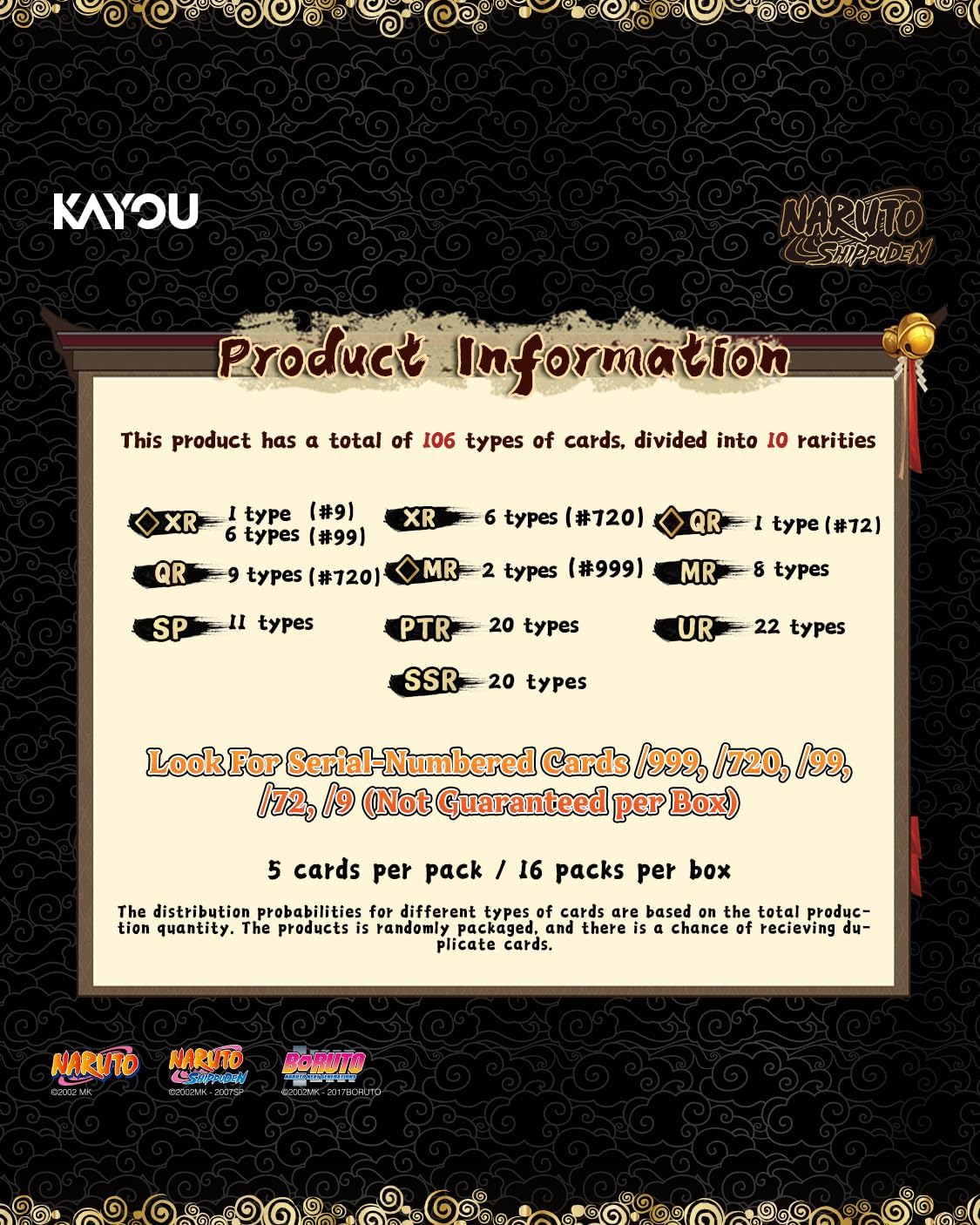 Kayou Naruto Shippuden Smriti Ninja Age Premium Collector Box – 16 Packs, 81 Cards, English US Version