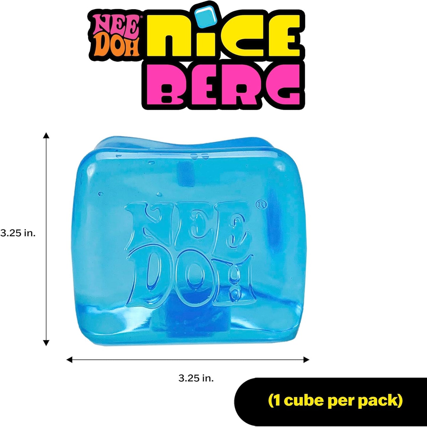 Schylling NeeDoh Nice Berg - Giant NeeDoh Nice Cube - Sensory Squeeze Toy with a Super Solid Squish