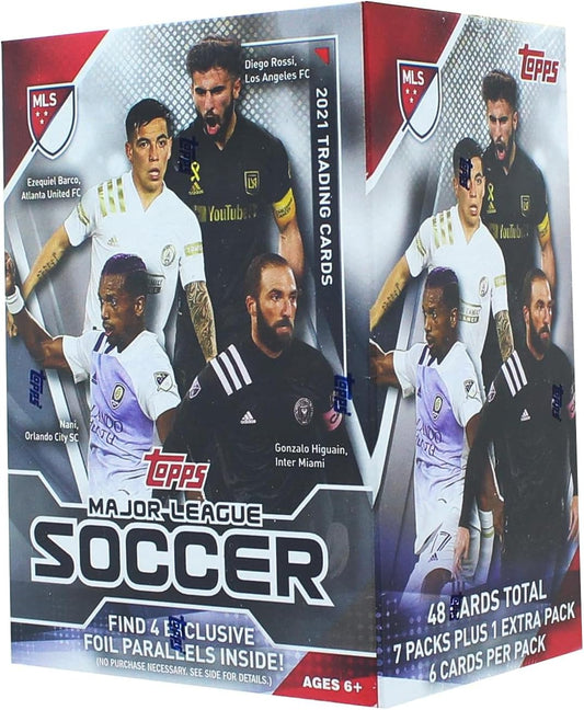 2021 Topps MLS Soccer Blaster Box of Packs with 4 Exclusive Foil Parallel Cards