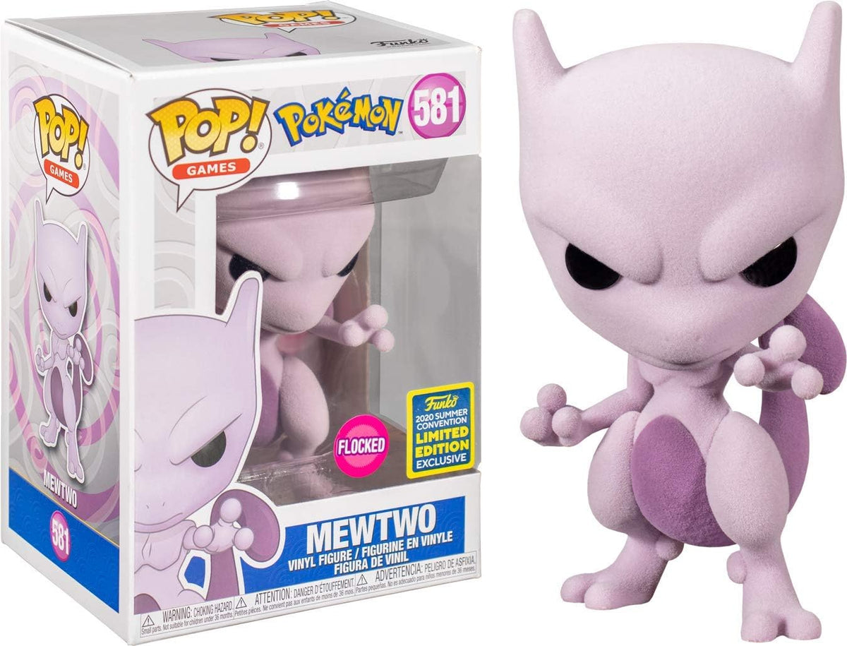 Funko Pop! Games #581 Pokemon Flocked Mewtwo (2020 Summer Convention Exclusive)