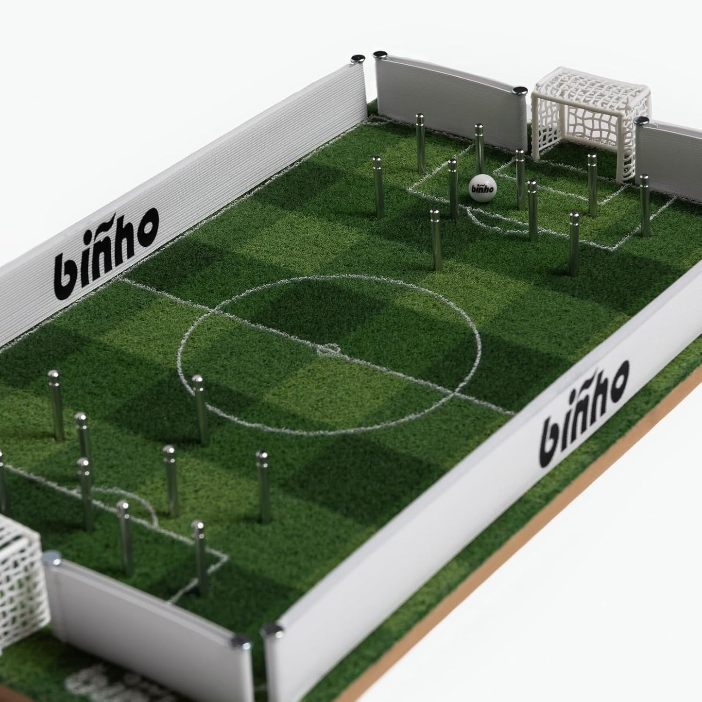 Binho Board Classic Board Game Stadium Stripes Edition - 2-Player Fast-Paced Finger Flicker Pinball Family Board Games - Portable Tabletop Sports Game Set for Any Occasion