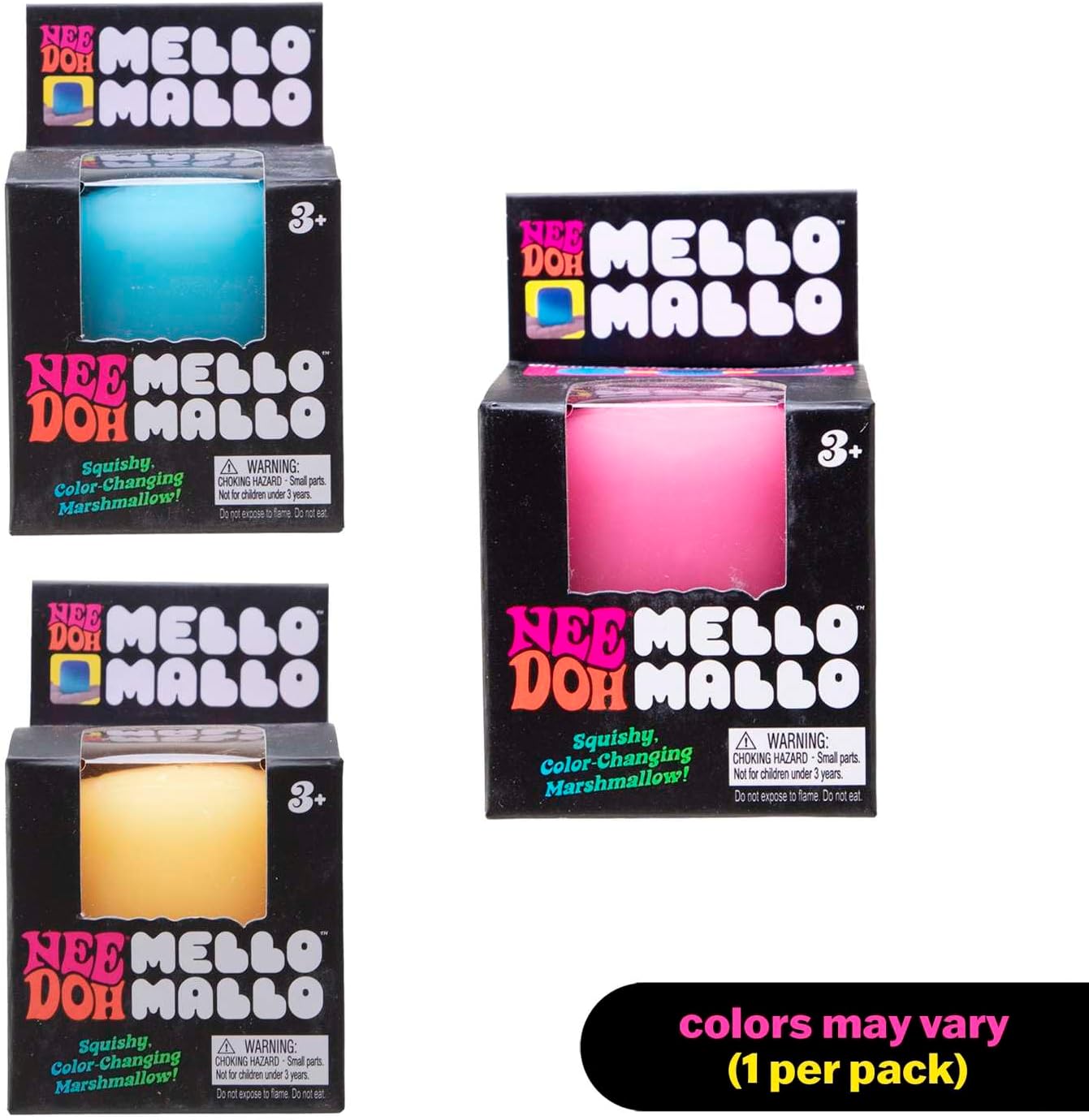 Schylling NeeDoh Mello Mallo - Sensory Toy with a Satisfying Dough Filling - Changes Color in the Sun - Color May Vary