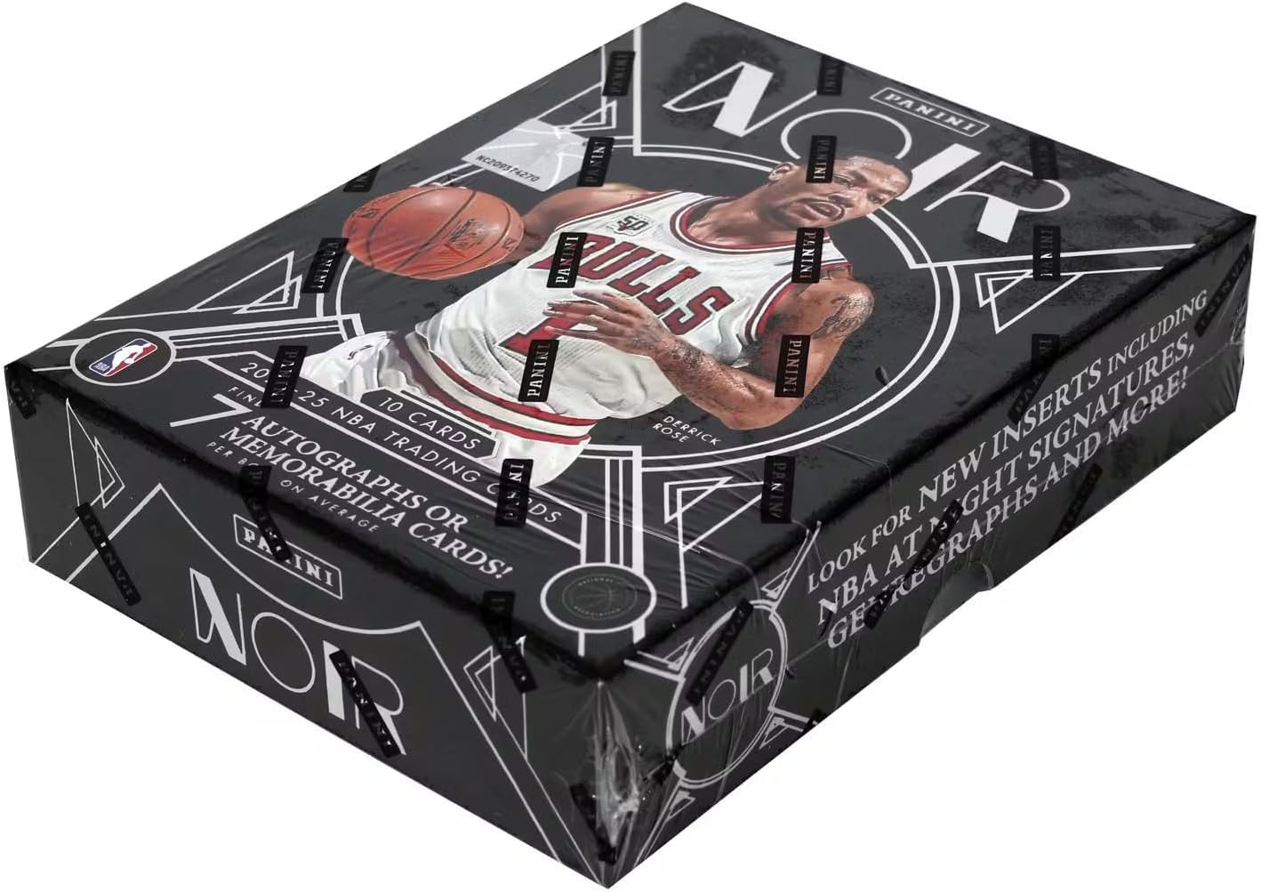 Panini 2024-25 Noir Basketball Hobby Trading Card Box (Four Autographs + 3 Memorabilia Cards Per Hobby Box)