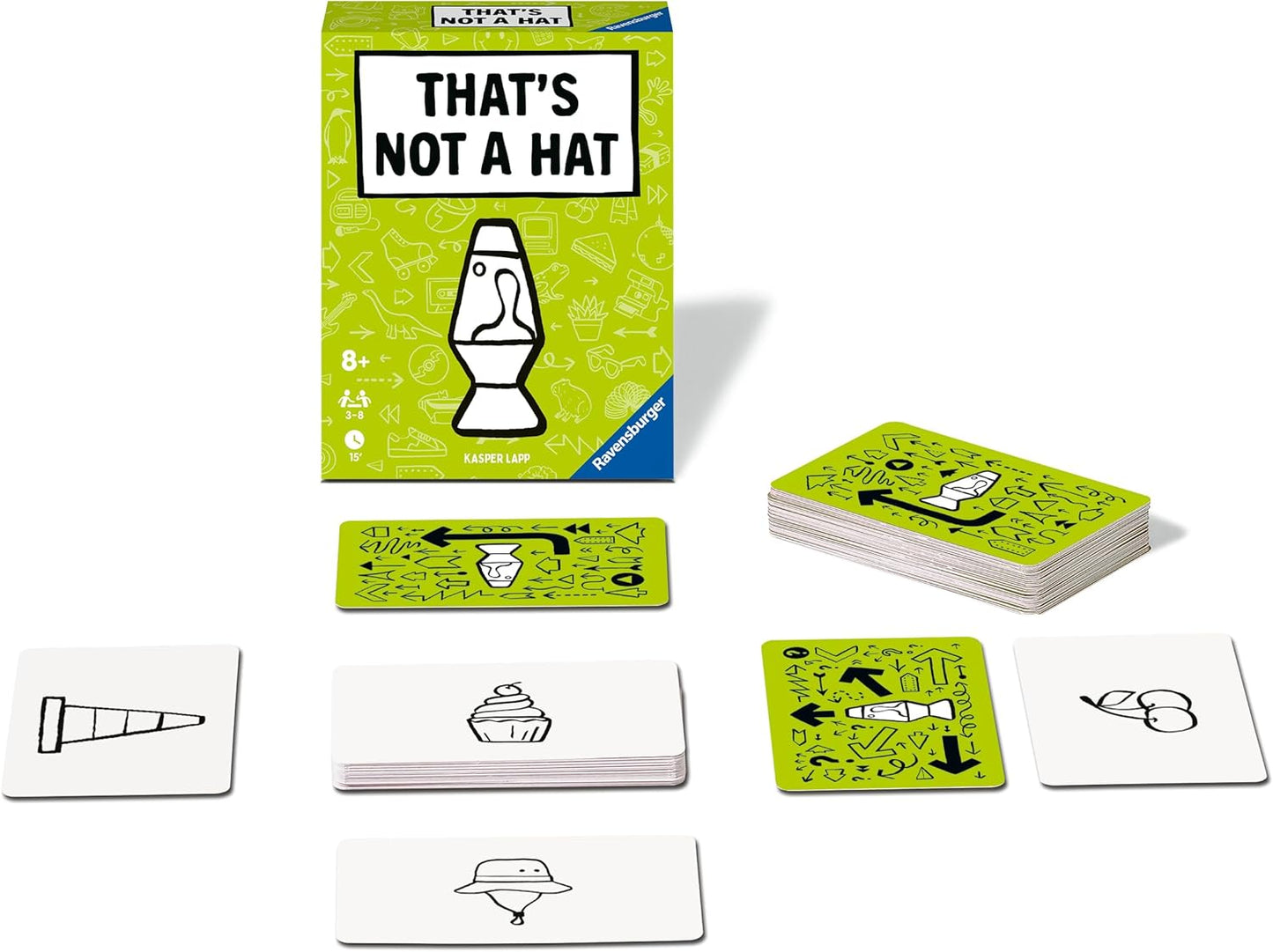 Ravensburger That’s Not A Hat - Pop Culture - Fun Bluffing & Memory Party Card Game for 3-8 Players | Fun Entertainment for Families |Travel Friendly