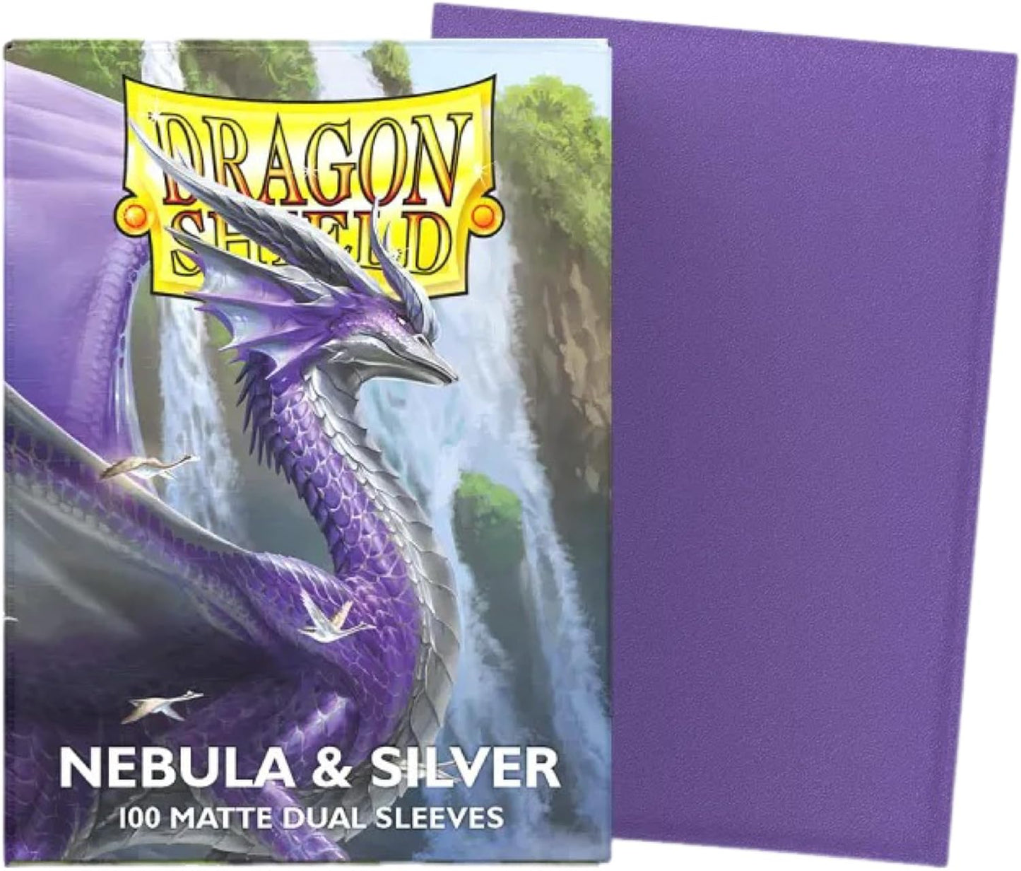 Dragon Shield | Matte Dual Standard Size Card Sleeves | 100ct - Smooth & Tough Premium TCG Sleeves - Compatible with Pokemon, One Piece, and Magic: The Gathering | Nebula & Silver