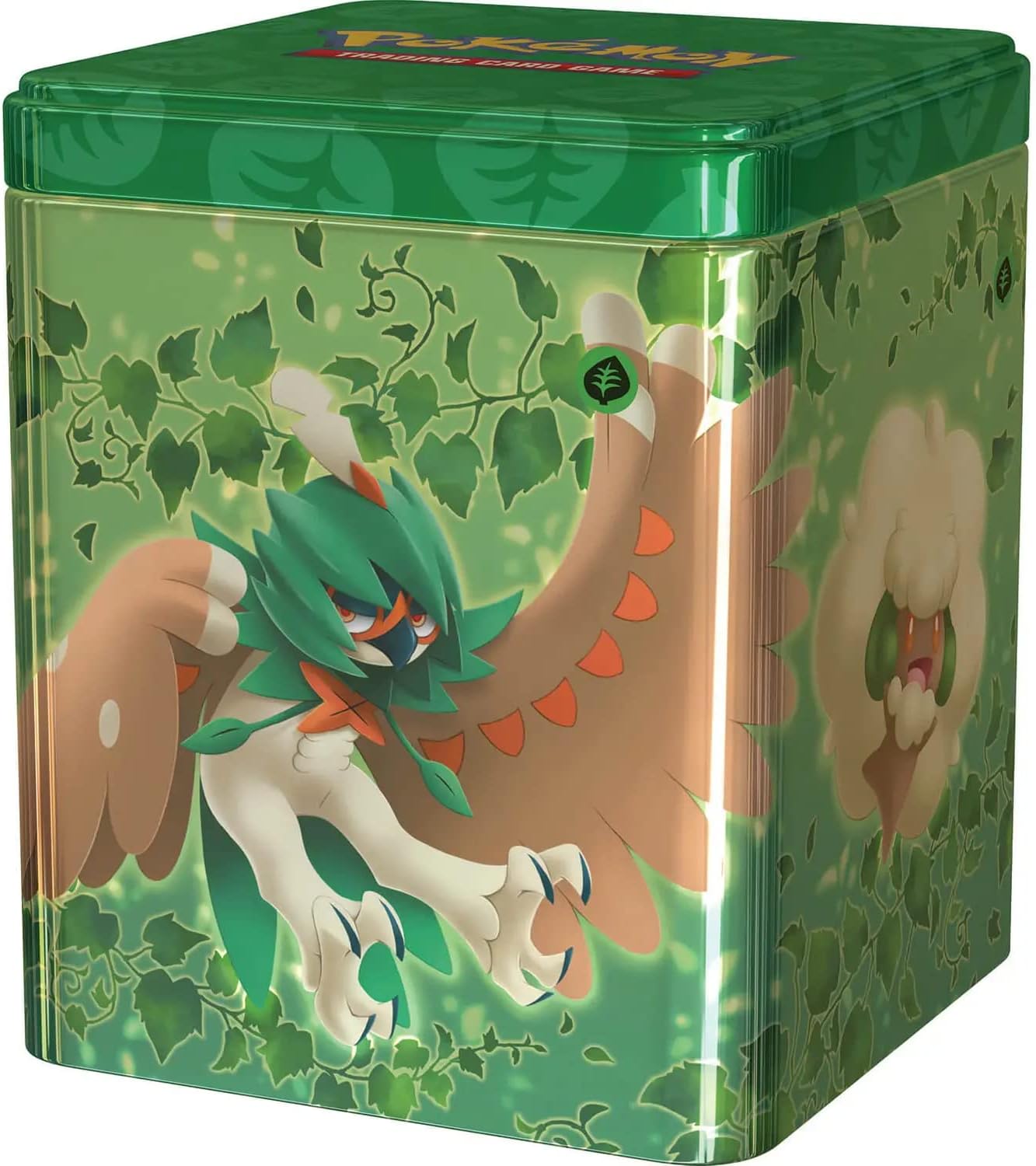 Pokemon TCG: Grass Stacking Tin (3 Booster Packs & Coin)