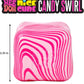 Schylling Candy Swirl Nice Cube - Sensory Squeeze Toy with Super Solid Squish - 2.25" Cube - Pink and White