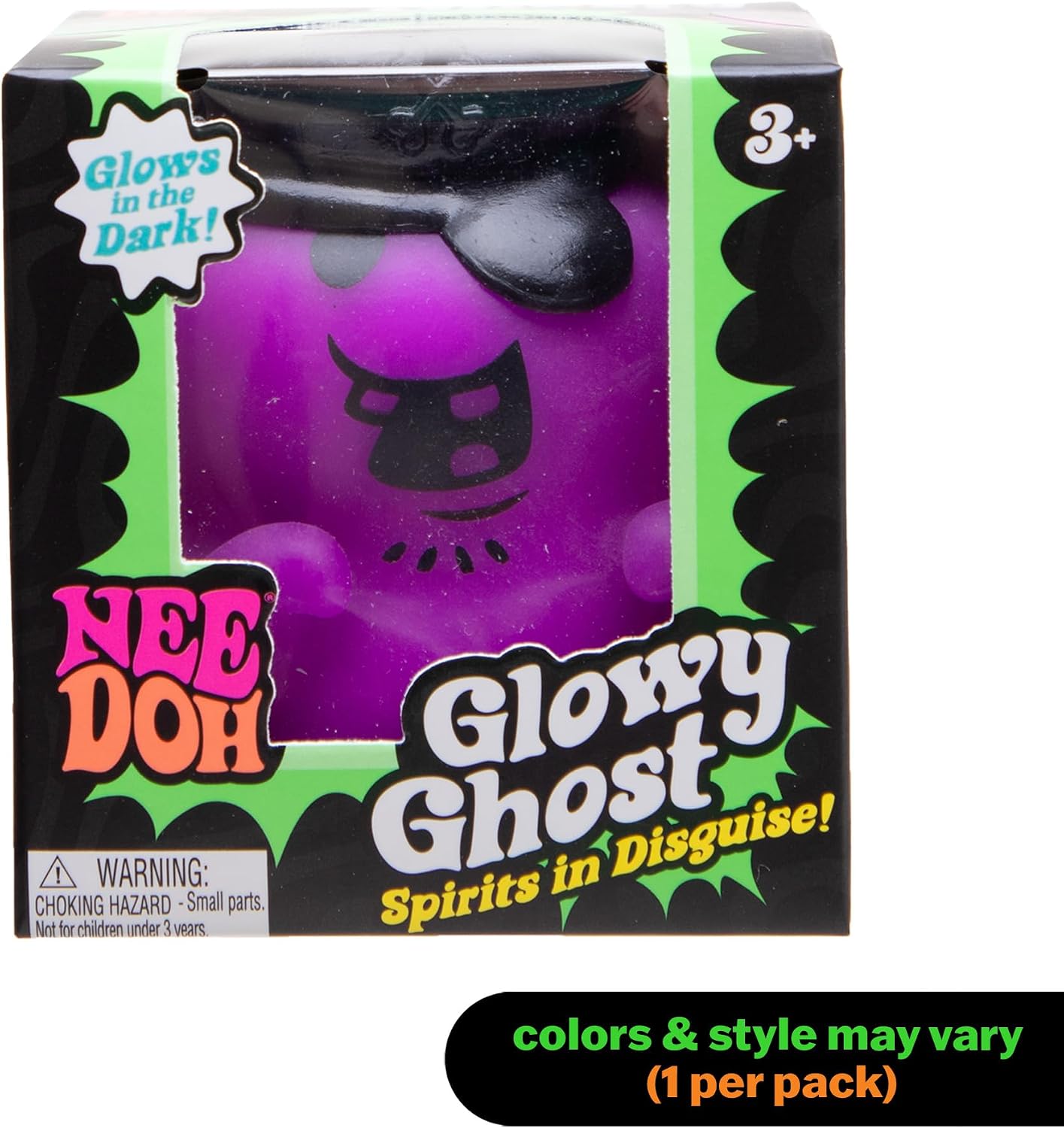 Schylling Needoh Needohween Glowy Ghost - Sensory Squeeze Toy