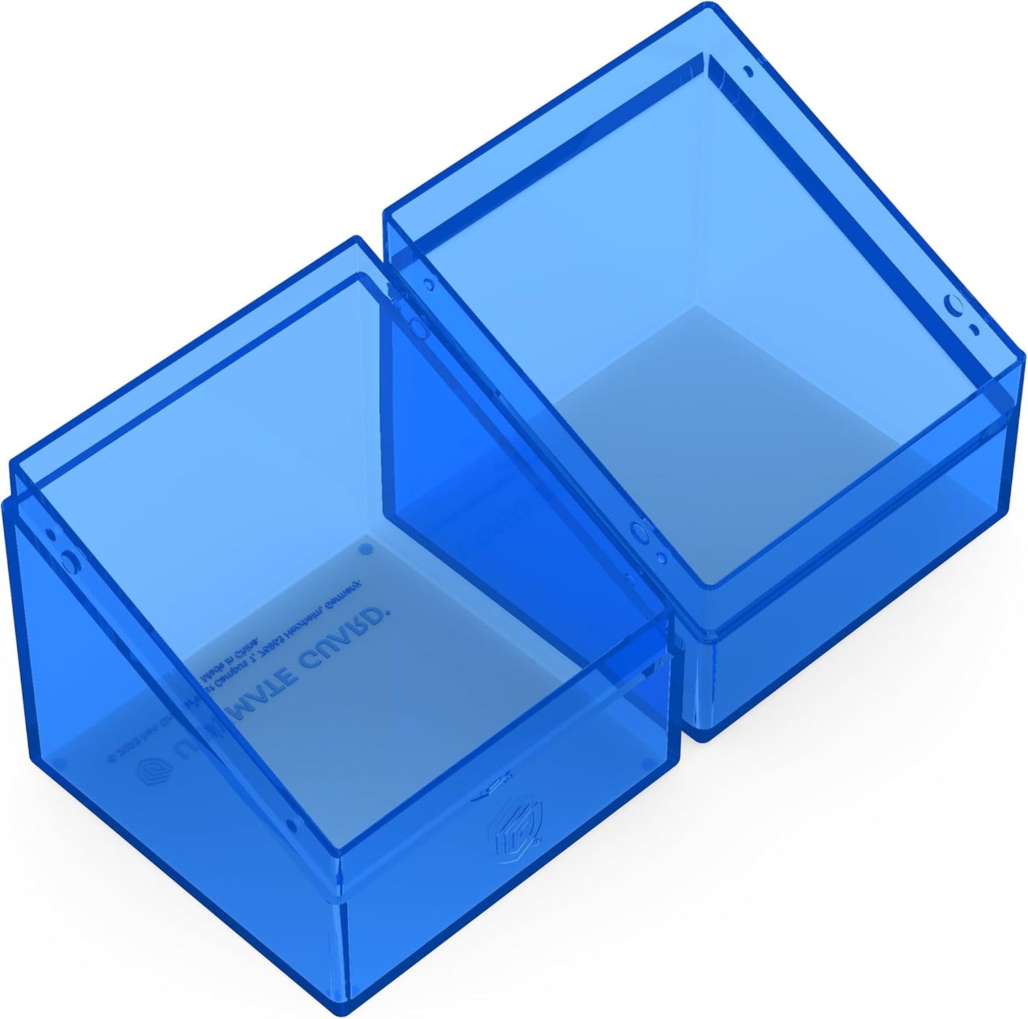 Ultimate Guard Boulder 100+ Clear, Deck Case for 100 Double-Sleeved TCG Cards, Sapphire, Secure & Durable Storage for Trading Card Games, Transparent