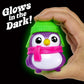 Schylling Needoh Squishmas Polar Glow Penguin - Sensory Squeeze Toy with Super Solid Squish