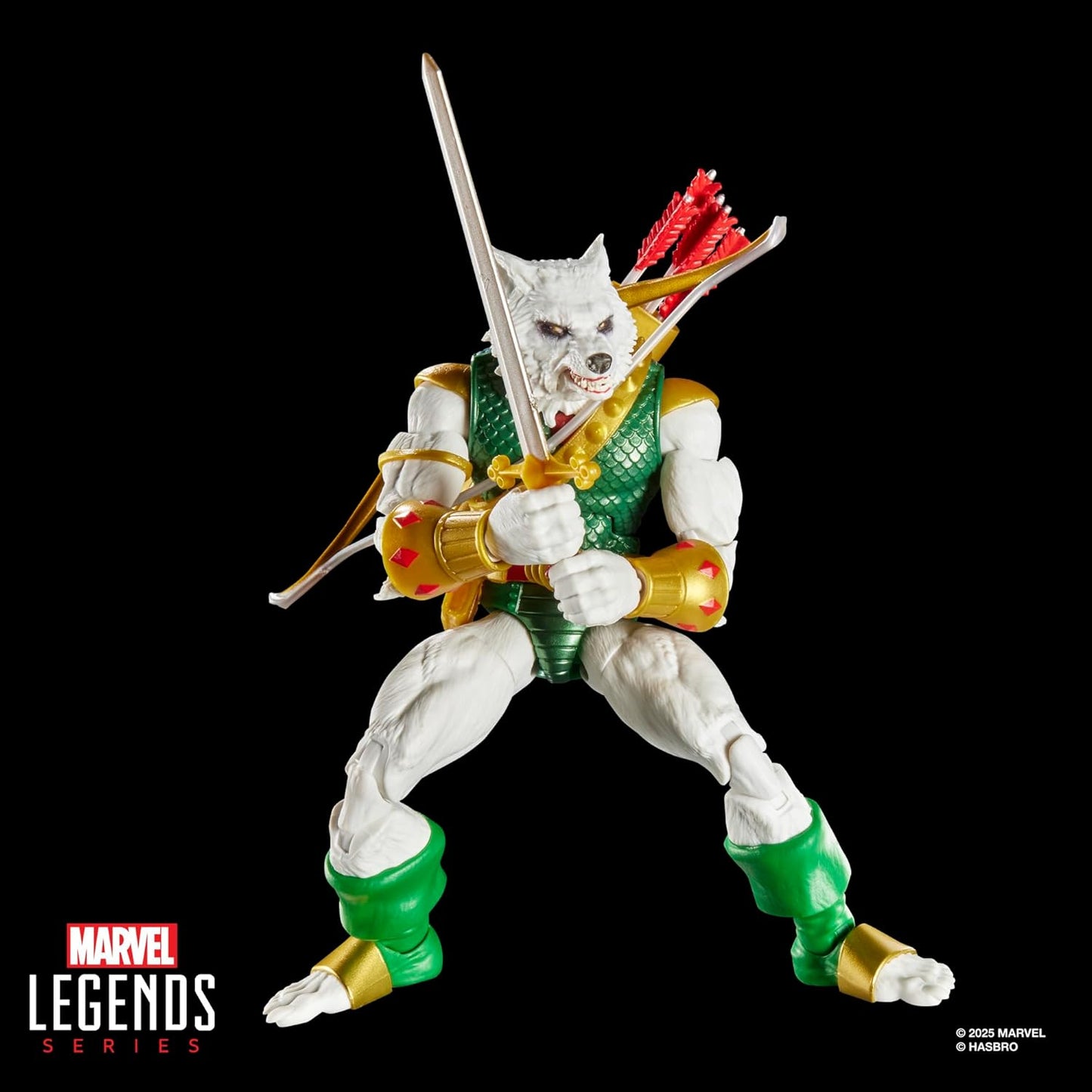 Marvel Legends Series Marvel's Spider-Man x Magic: The Gathering Man-Wolf - 6-Inch Action Figure Toy & Exclusive Foil Collectible Card Game Trading Card