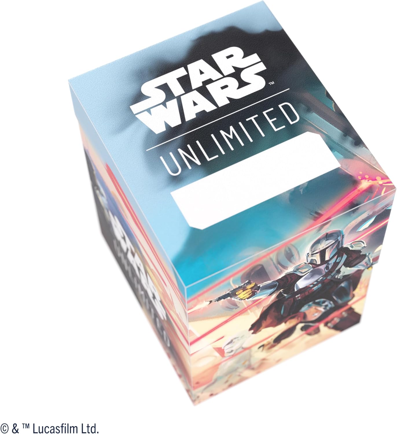 Gamegenic Star Wars Unlimited SOFT CRATE - Full-Color Printed & Officially Licensed Durable Deck Box, Holds 60 Double-Sleeved Cards, Perfect for TCGs and LCGs, Mandalorian/Moff Gideon Design