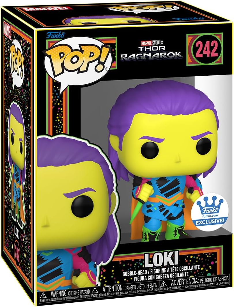Funko Pop! Loki (Black Light) Exclusive 242 Box Include