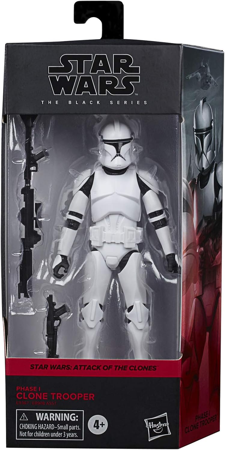 STAR WARS The Black Series Phase I Clone Trooper Toy 6-Inch Scale The Clone Wars Collectible Action Figure, Kids Ages 4 and Up,E9367