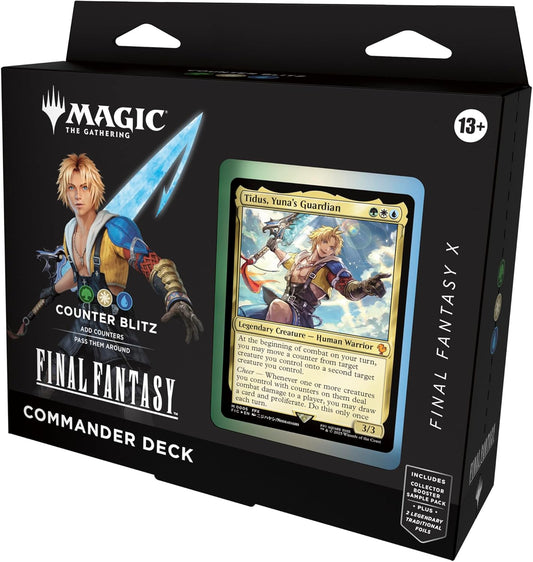 Magic: The Gathering Final Fantasy X Commander Deck - Counter Blitz - 100 Cards - Presale Ships 06/06/2025