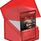 Ultimate Guard Boulder 100+ Clear, Deck Case for 100 Double-Sleeved TCG Cards, Ruby, Secure & Durable Storage for Trading Card Games, Transparent