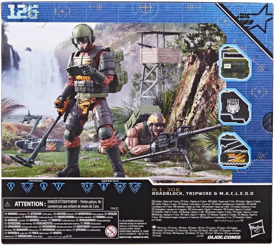 G.I. Joe Tiger Force Roadblock, Tripwire, and M.A.C.L.E.O.D. Action Figure Set