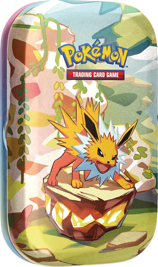 Pokemon TCG: Scarlet & Violet —Prismatic Evolutions Mini Tin - Jolteon (2 Booster Packs & 1 Coin)