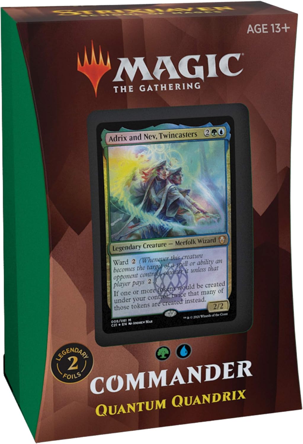 Magic The Gathering Strixhaven Commander Deck – Quantum Quandrix (Blue-Green)