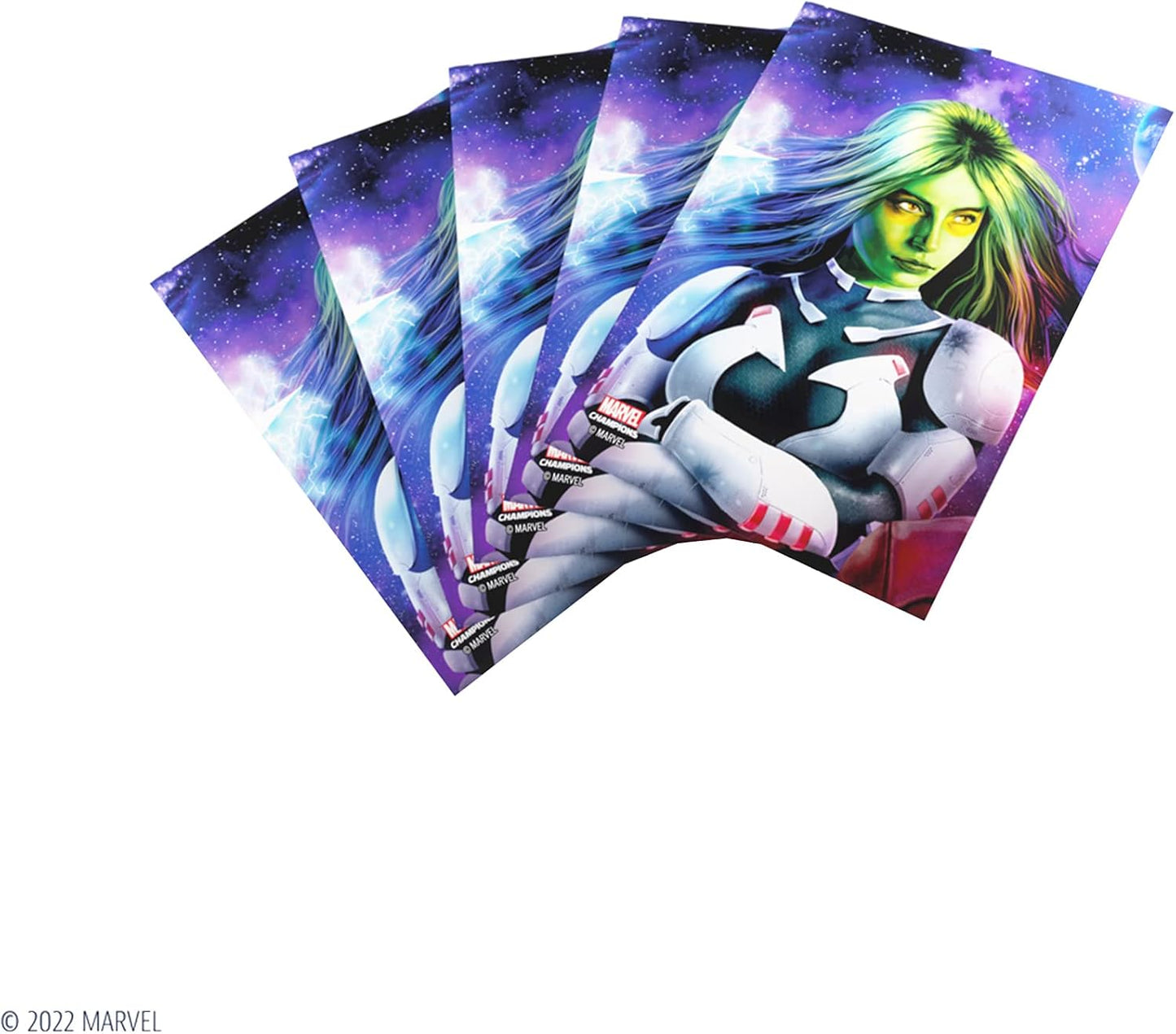 Gamegenic Marvel Champions The Card Game Official Gamora Fine Art Sleeves Pack of 50 Art Sleeves and 1 Clear Sleeve Card Game Holder Use with TCG and LCG Games Made by Fantasy Flight Games