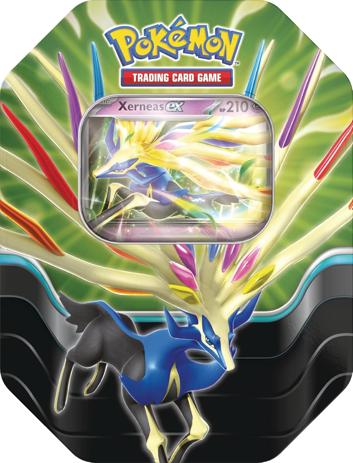 Pokemon TCG: Azure Legends Tin – Xerneas ex (4 Booster Packs & 1 Foil Promo Card)