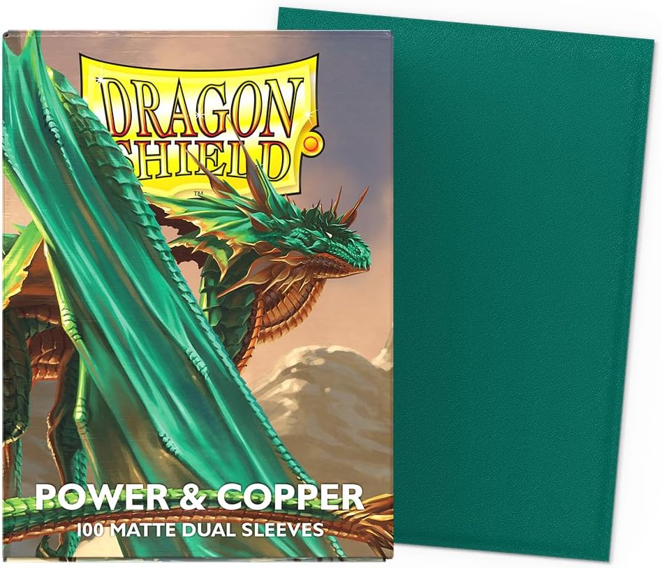 Dragon Shield | Matte Dual Standard Size Card Sleeves | 100ct - Smooth & Tough Premium TCG Sleeves - Compatible with Must TCG | Power & Copper