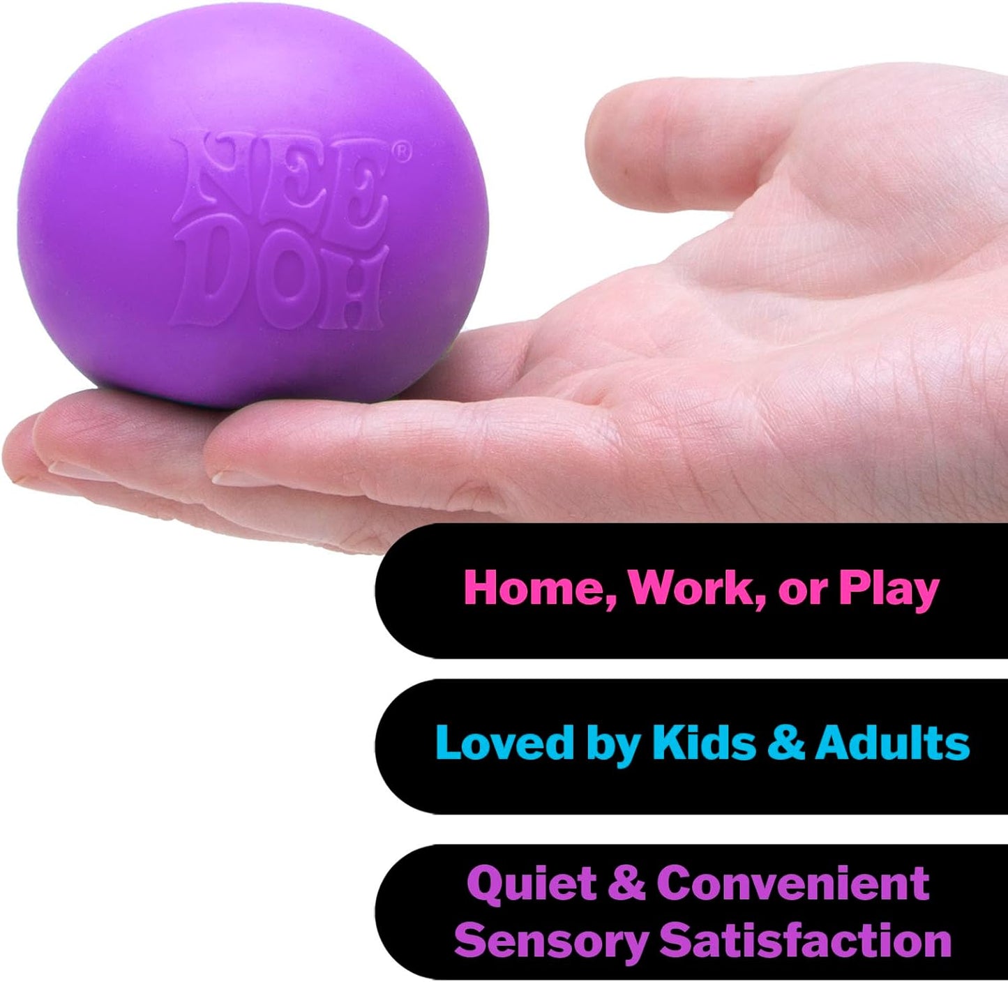 Schylling NeeDoh Original Groovy Glob - Sensory Fidget Toy - Purple - Ages 3 to Adult , 1 Count ( Pack of 1)