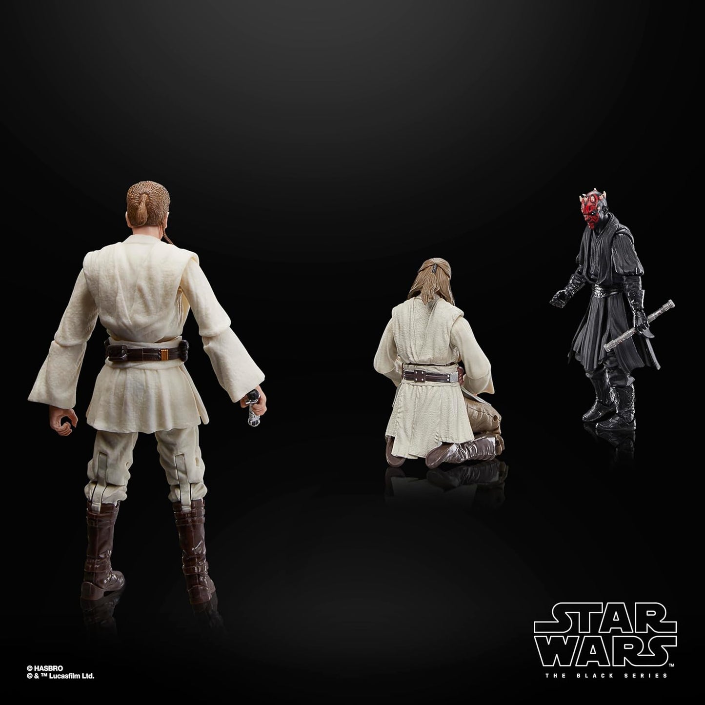 Star Wars The Black Series Qui-Gon Jinn, Darth Maul, OBI-Wan Kenobi The Phantom Menace 6 Inch Action Figures