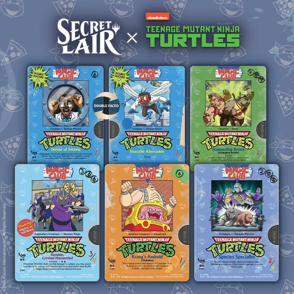 Magic: The Gathering Secret Lair x Teenage Mutant Ninja Turtles: VHS Villains Non-Foil Edition