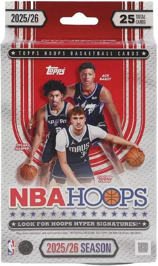 2025/26 Topps Hoops Basketball Hanger Trading Card Box (Look for Hoops Hyper Signatures)