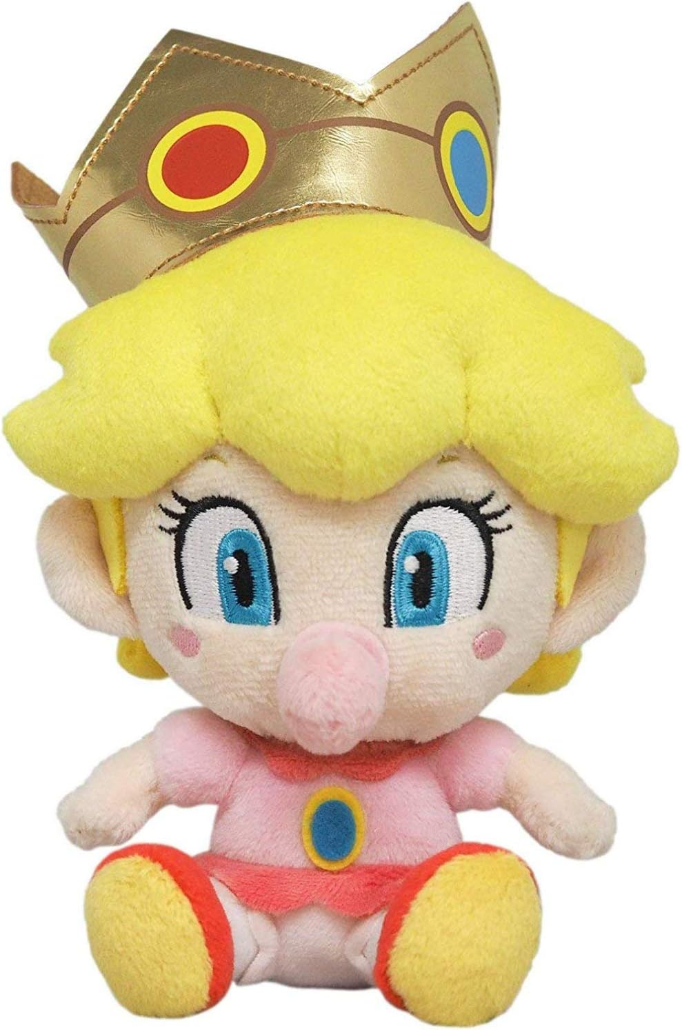 Little Buddy LB Super Mario All Star Collection 1249 Baby Peach Plush, 6 Inches