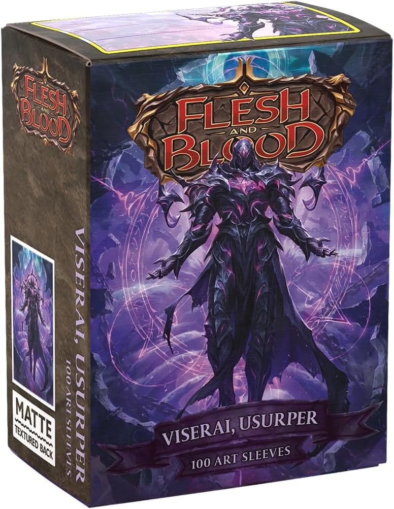Dragon Shield | Flesh & Blood Art Sleeves | 100 CT - Smooth & Tough Premium TCG Sleeves | Compatible with Pokemon, One Piece & Magic the Gathering | Viserai, Usurper