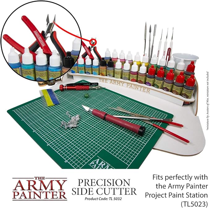 The Army Painter Precision Side Cutter | Side Cutter for Plastic, Resin and Metal Miniatures | Stainless Steel Precision Cutter for Tabletop Wargames Miniature Modelling