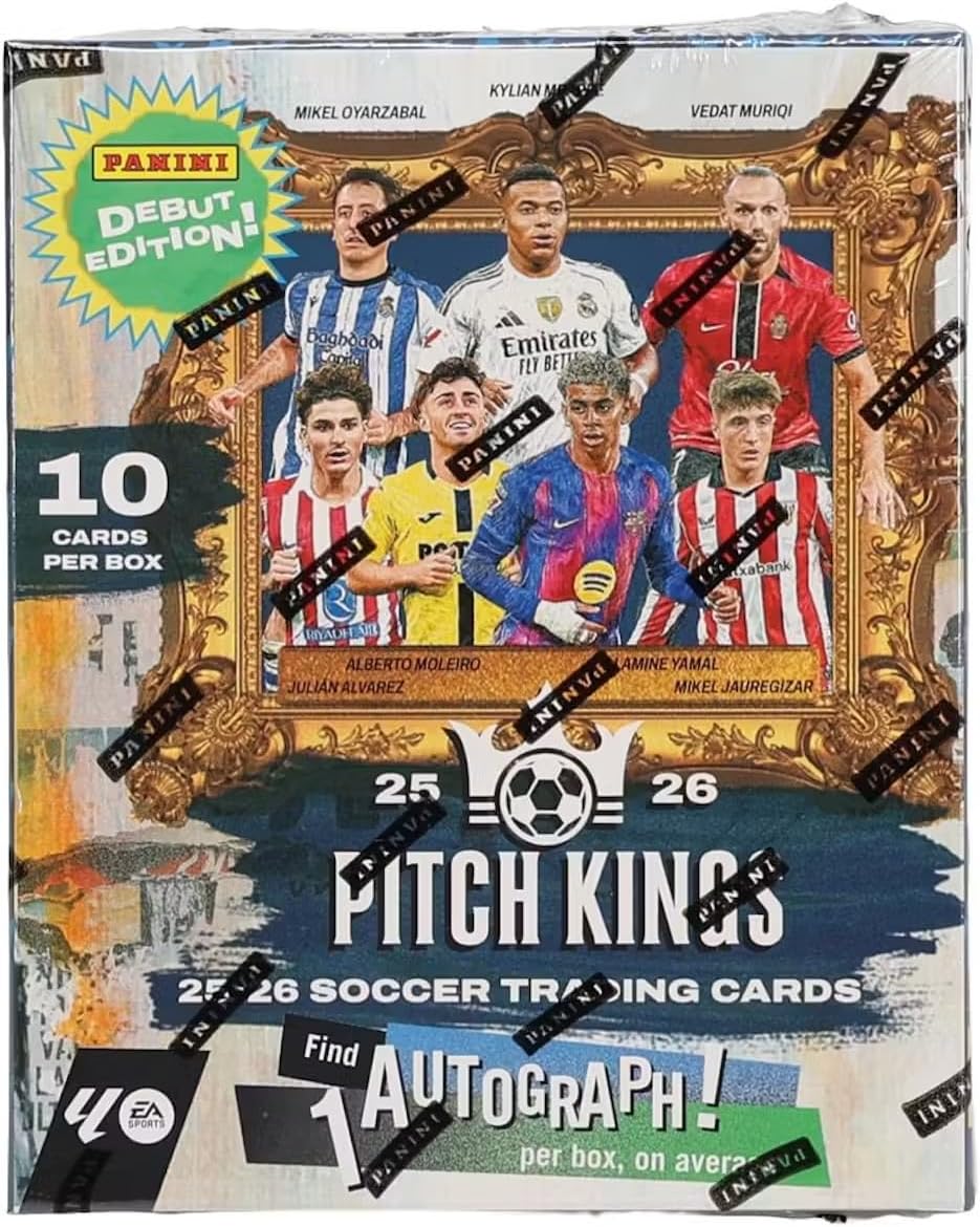2025/26 Panini Pitch Kings Soccer Hobby International Trading Card Box (1 Autograph Per Box)