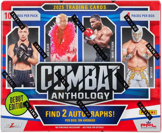 Panini 2025 PFL Professional Fighters League Combat Anthology Hobby Trading Card Box (Look for 2 Autographs and 20 Inserts or Parallels per Box on Average)