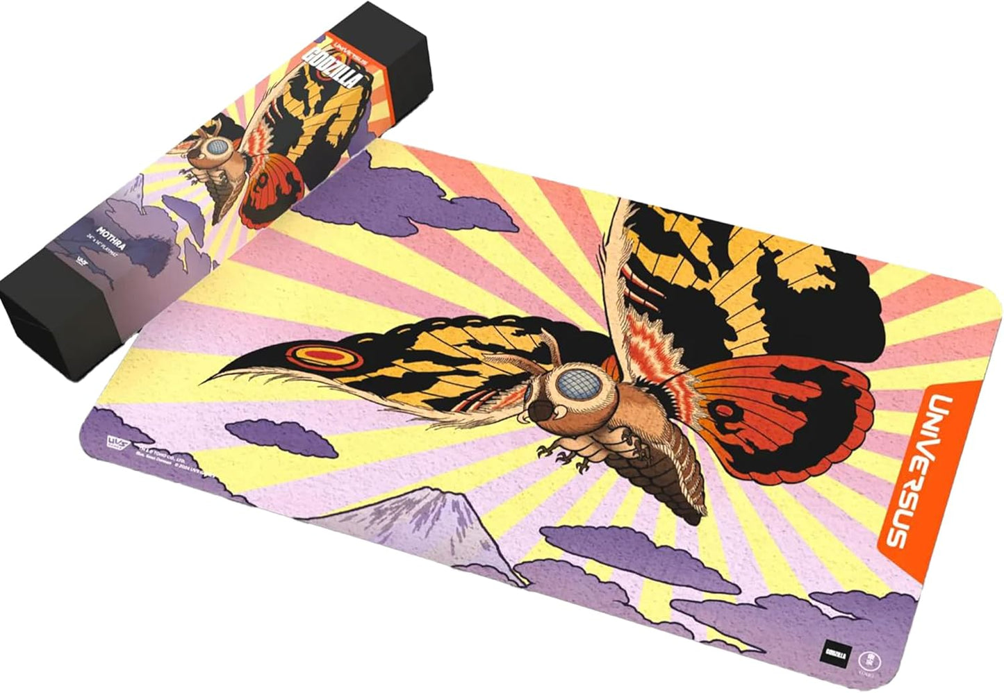 UniVersus Godzilla Challenger Series - Mothra Playmat - 24 x 14 Neoprene Mat, Tabletop Card Game Accessory, UVS Games, Officially Licensed