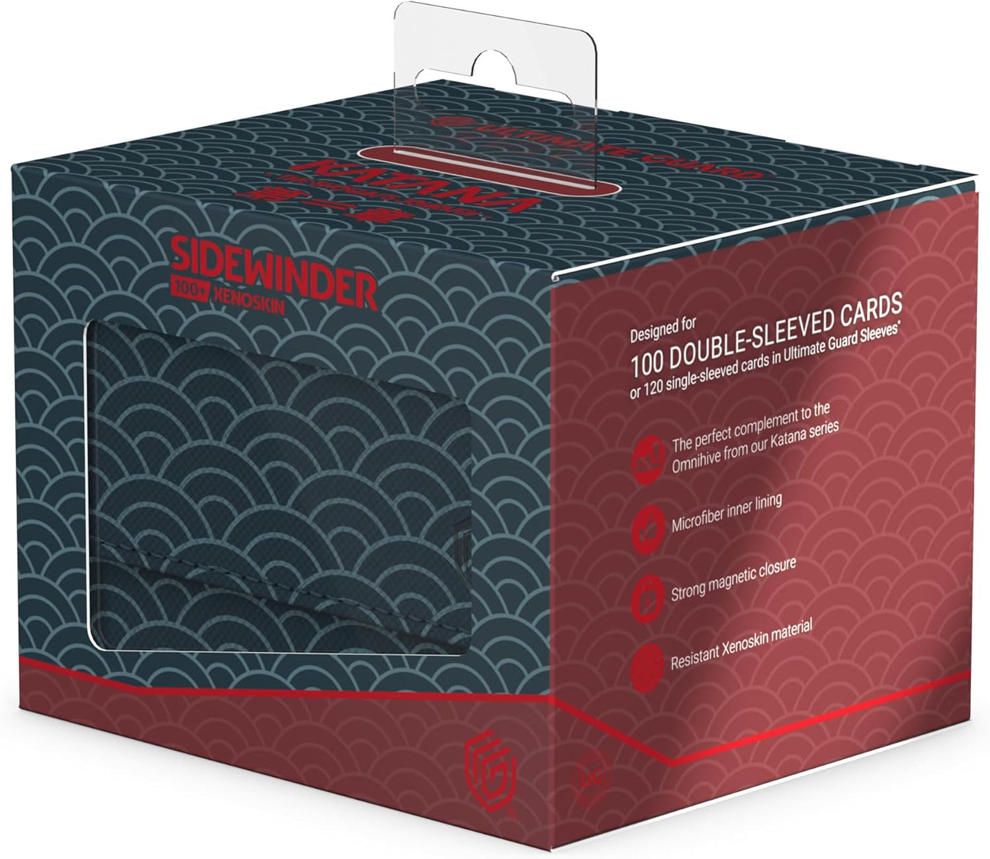 Ultimate Guard Limited Run Sidewinder 100+ Shogun's Journey II, Deck Box for 100 Double-Sleeved TCG Cards, Seigaiha, Magnetic Closure & Microfiber Inner Lining