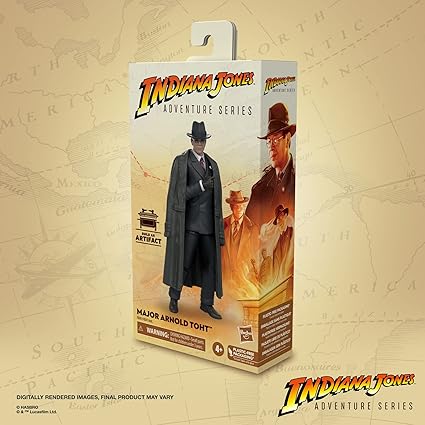 Indiana Jones Hasbro and The Raiders of The Lost Ark Adventure Series Major Arnold Toht Toy,6-inch Action Figures,Ages 4 and up (F6061)